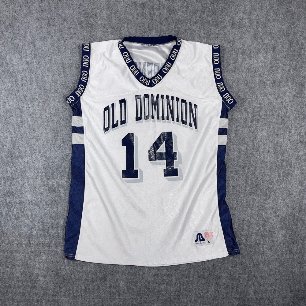 Vtg Old Dominion Basketball Sports Belle Jersey Mens Large White ODU Spence 14